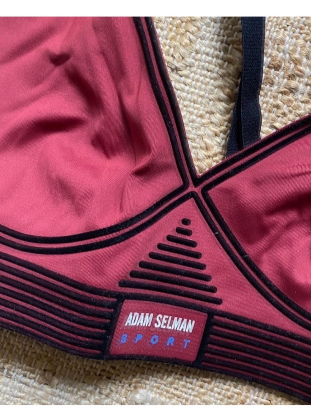 Adam Selman Sport Bonded Sports Bra in Oxblood - Picture 4 of 4